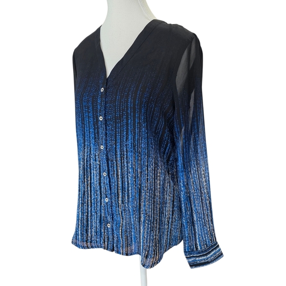 NWT Calvin Klein Long Sleeve Button Down Blouse Size XS - Picture 2 of 9